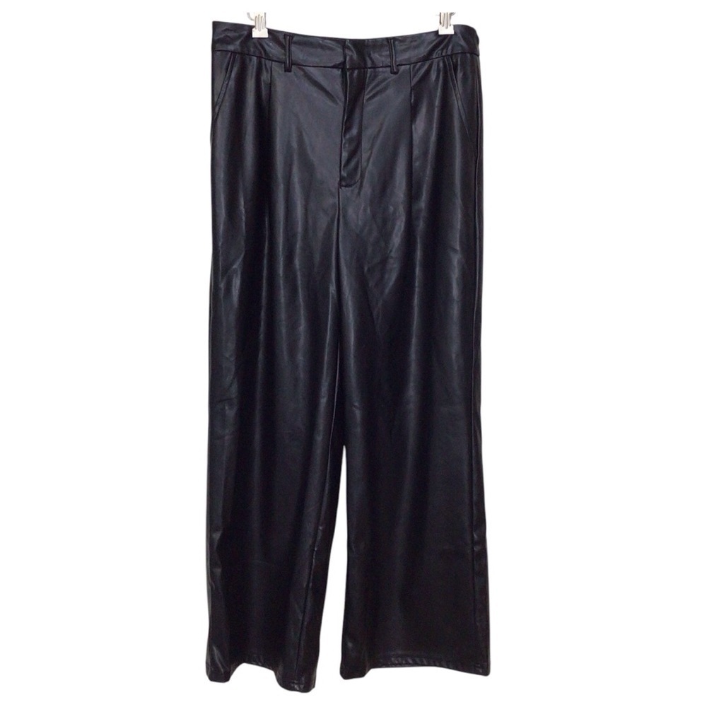 Cider Wide Leg Faux Leather Woman’s Pants size 12 NWT